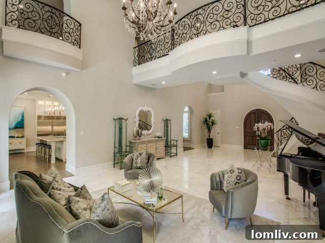 Grand Staircase and Foyer in a French Traditional Estate