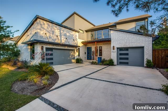 Scott Homebuilders Revitalizes Colleyville with Midcentury Modern Masterpieces 8 Dramatic Floating Staircase in Modern Colleyville Home