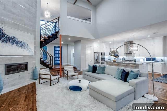 Scott Homebuilders Revitalizes Colleyville with Midcentury Modern Masterpieces 9 Open Floor Plan and Landscaped Backyard with Pool in Colleyville