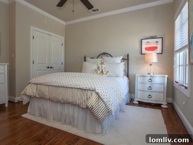 Guest bedroom in luxury Fort Worth townhouse