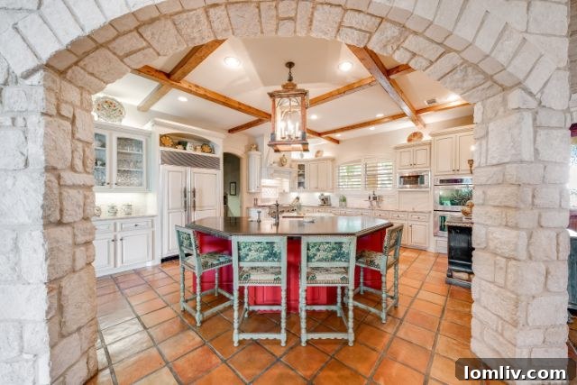 Expansive Gourmet Kitchen with modern appliances