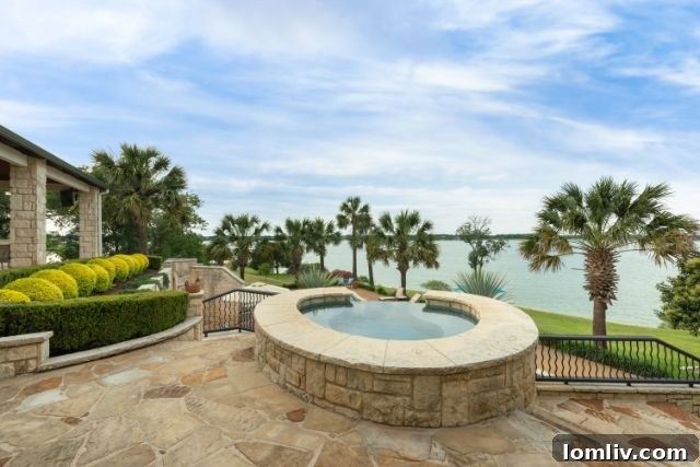 Outdoor fire pit and spa area for evening relaxation