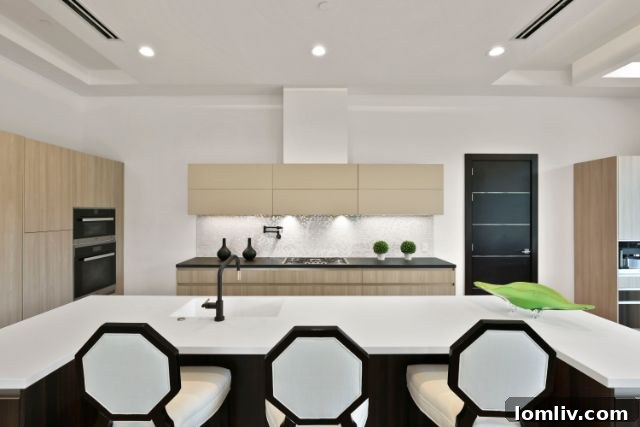 Secondary Prep Kitchen with Additional Counter Space and Storage