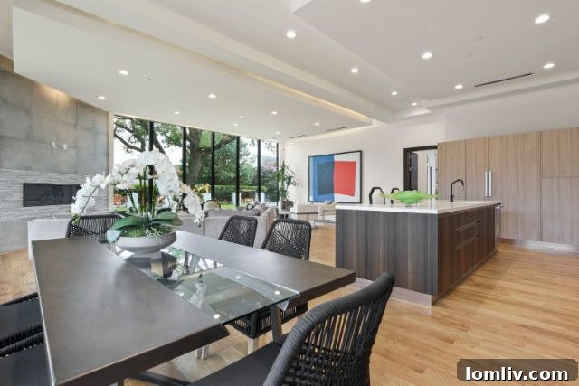 Modern Kitchen Island with Seating in a Dallas Contemporary Home