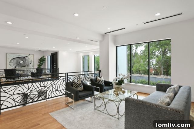 Custom Furnishings in a Modern Dallas Living Room