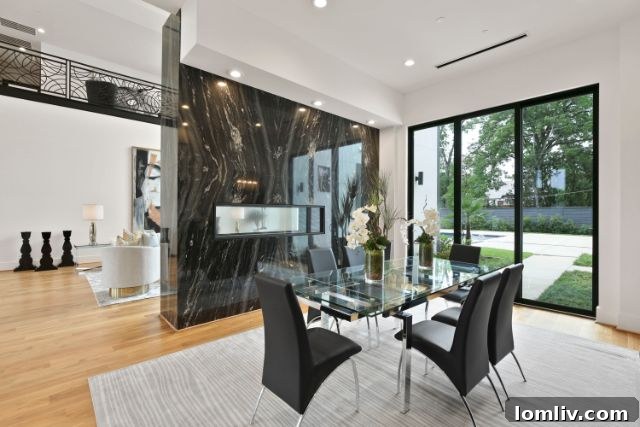 Sophisticated Dining Area in Contemporary Dallas Home