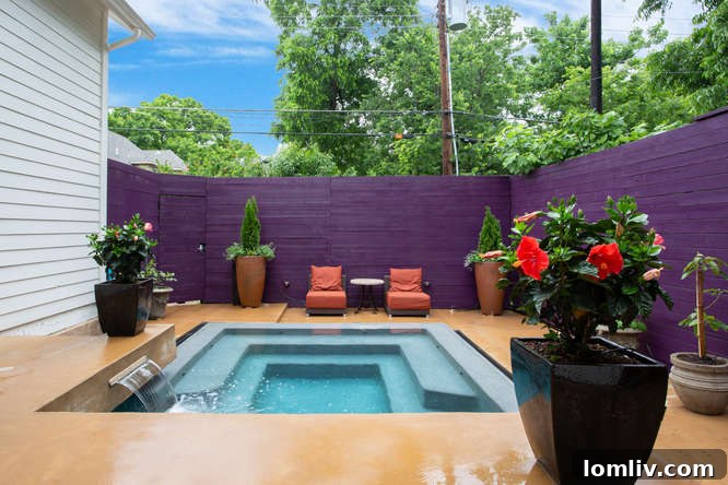 Compact and stylish plunge pool at 5224 El Campo Avenue, ideal for small spaces and quick dips.