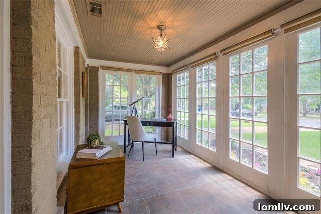 Albany Shaw's Insider Scoop on This Lakewood Hills Tudor Gem 6 Sun-drenched sunroom perfect for a home office with large windows