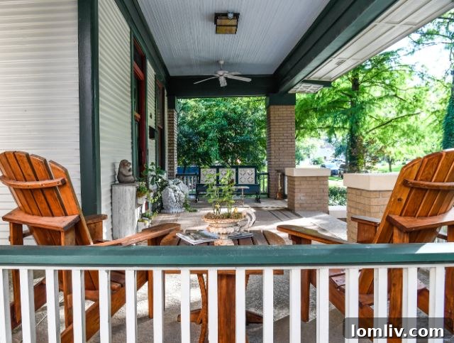 Beautifully restored exterior facade of the 1918 Craftsman home
