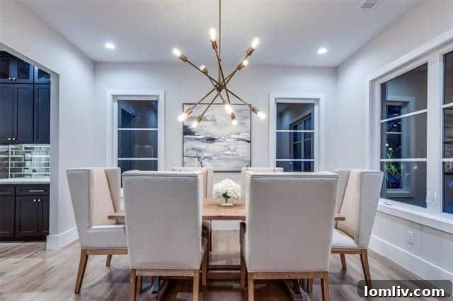 Spacious and bright living area in a luxury Dallas home, boasting an open floor plan and designer finishes.