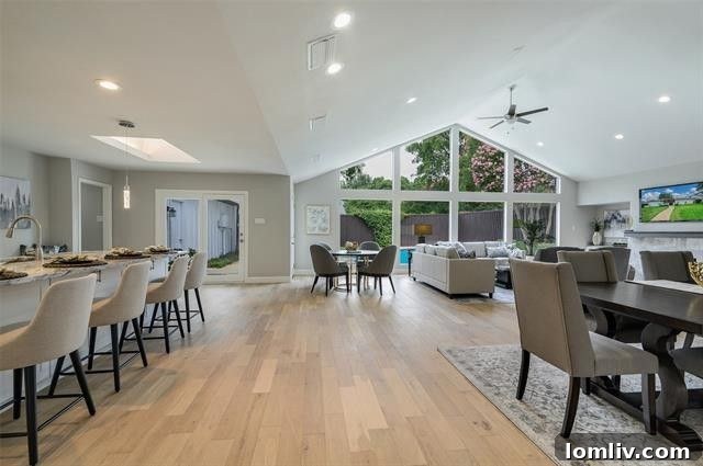 Modern kitchen with custom finishes in a North Dallas luxury property.