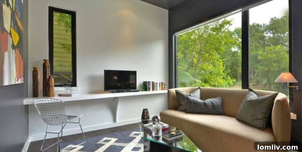 Spacious and open-concept living area