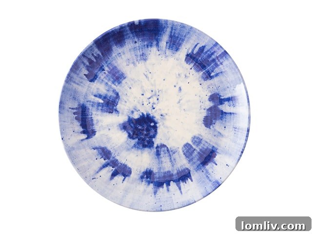 Juliska Al Fresco Collection Splatter Spin Melamine Dinner Plate