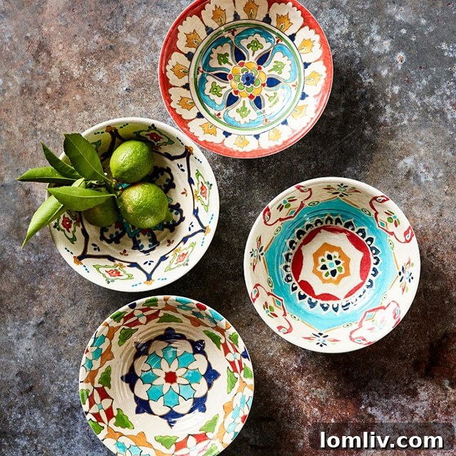 Williams Sonoma Iznik Melamine Mixed Large Dip Bowls