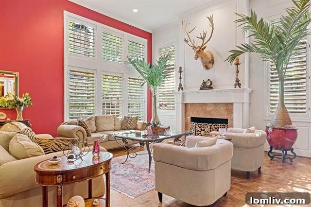 Interior Living Room with Fireplace