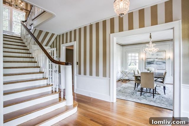 Elegant formal dining room in a Dallas historic home, perfect for entertaining.