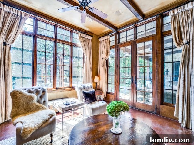 6014 Swiss Avenue modern family room with backyard view