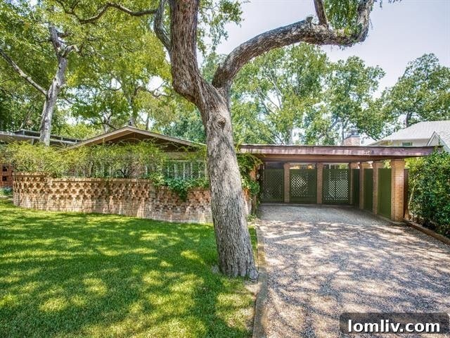 Discover 7145 Shook Avenue, a meticulously preserved mid-century modern ranch in Lakewood, Dallas.
