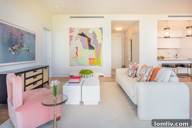 Elegant dining space in Residence 301 at HALL Arts Residences, featuring stylish furniture and artistic touches.