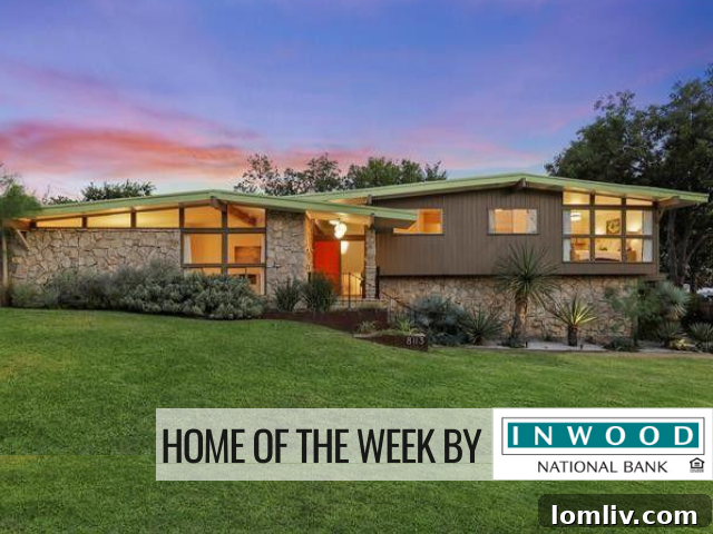 Benbrook Mid-Century Modern Home Exterior with Unique Geodesic Dome