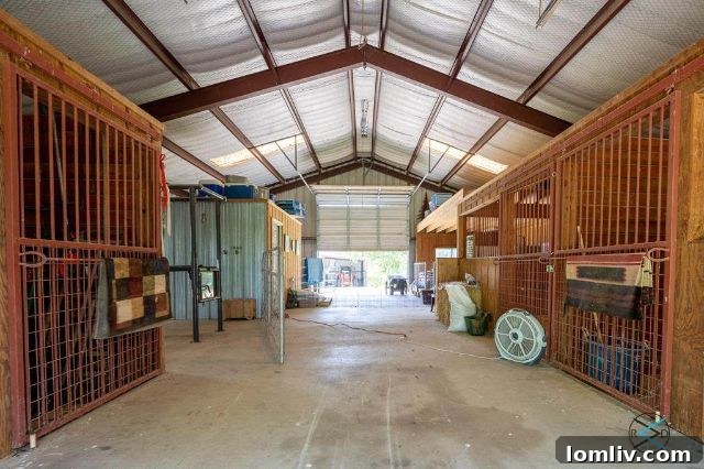 East Texas Ranch A Horse's Dream Playground 9 One of the professional show barns on the Murchison horse ranch