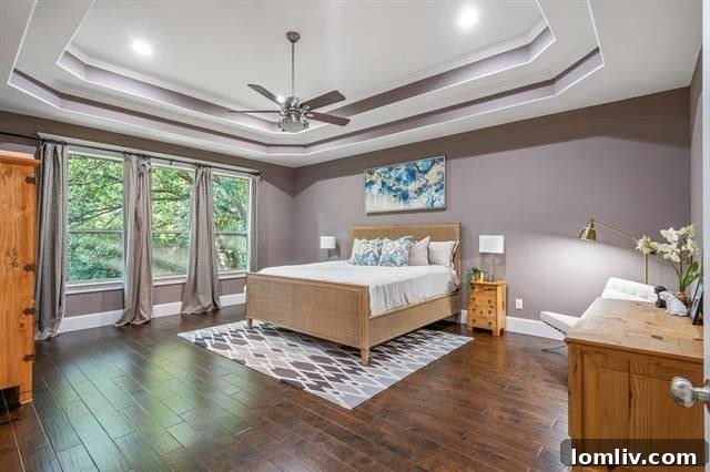 Serene private backyard with well-maintained lawn and ample space for outdoor activities and relaxation in a Dallas home.