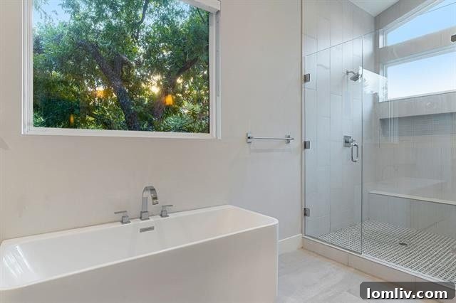 Where Midcentury Modernism Meets Treehouse Wonder 14 A sleek and functional home office space, designed for productivity and comfort, with views of the lush outdoors.