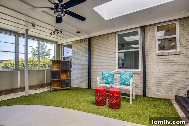 Serene Sunroom Overlooking Low-Maintenance Backyard