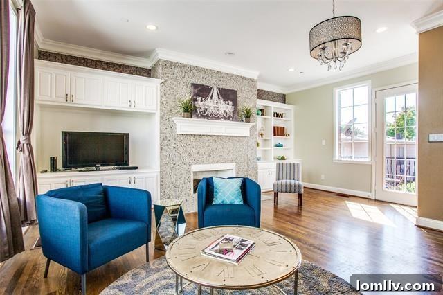 Sleek, modern kitchen with black granite countertops and stainless steel appliances