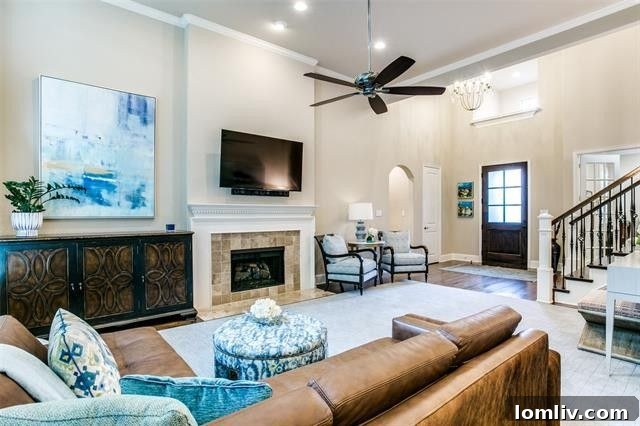 Bright and inviting living space with abundant natural light in a charming Dallas home
