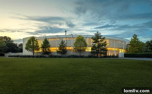Exterior view of the luxury contemporary home in Dallas