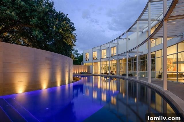 Expansive green lawn and meticulously maintained landscape