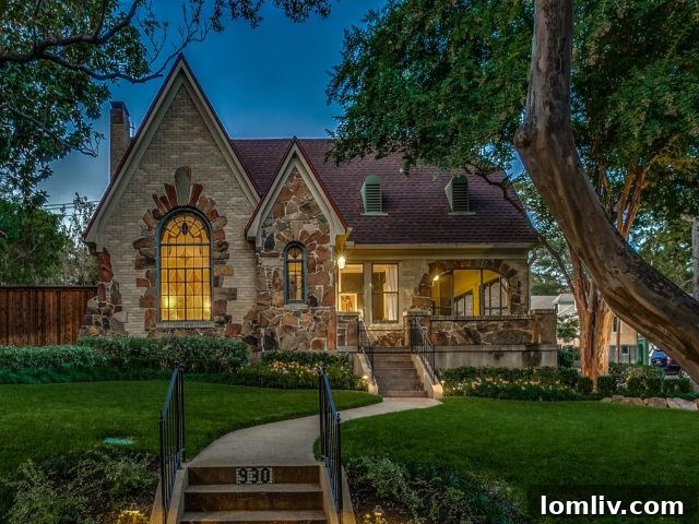 930 Valencia Street: Iconic Stone Tudor Home in Hollywood Heights Dallas