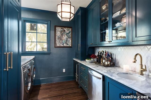 Innovative laundry room designed to double as a bar, 1116 Canterbury Court