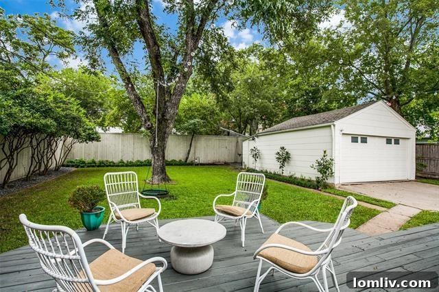 Expansive Back Deck of a 1950s East Dallas Family Home