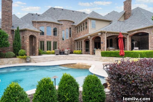 Sophisticated interior design featuring high ceilings and premium finishes in a luxury Southlake property