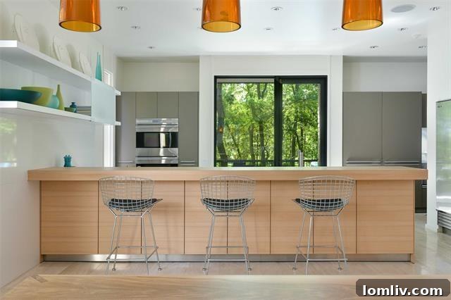 Detail of the sophisticated Bulthaup kitchen, blending minimalist design with high functionality.