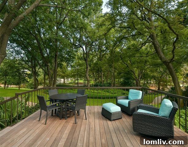 The two-story guest house designed by Nick Glazbrook, complementing the main Texas Modern residence.