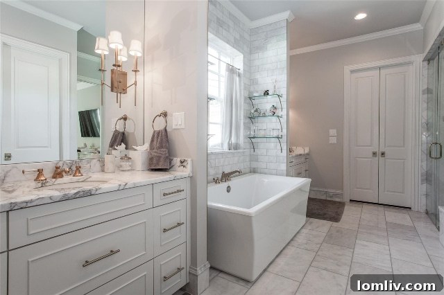 Luxurious master bathroom in 2530 Stadium Drive with elegant finishes