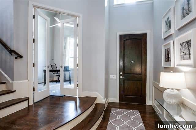 Spacious and elegant living area with vaulted ceilings in 9411 Monteleon Court.