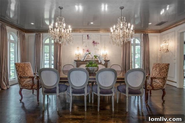 Elegant Interior Design: Dining Room and Living Room Features