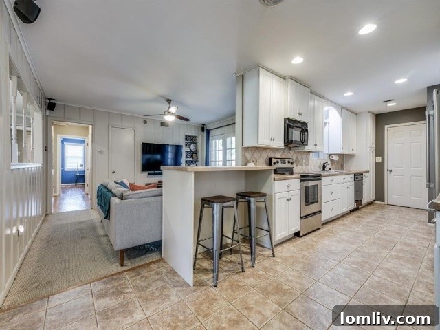Spacious Open-Plan Kitchen with Modern Cabinets