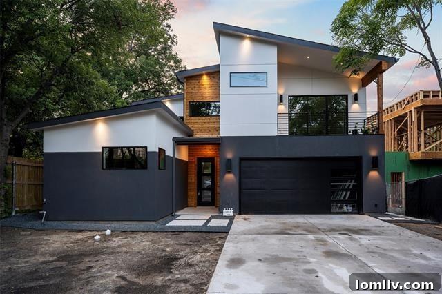 Exterior of a modern new build home in Southern Hills