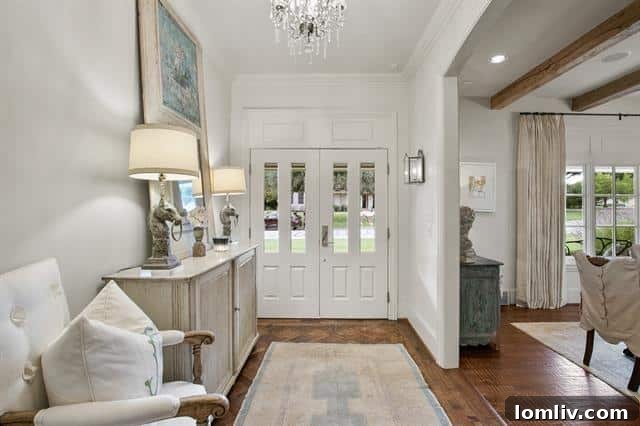 Bright and airy interior design with classic and rustic elements