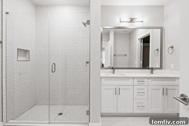All condos have large showers and elegant designs