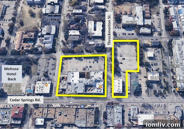 Map of Caven Enterprises' Properties in Dallas's Oak Lawn Gayborhood