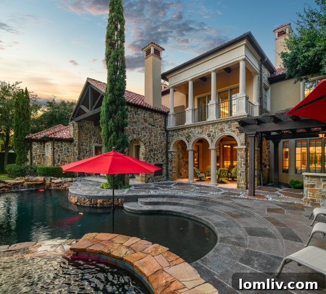 Elegant exterior view of the custom-designed luxury home by Richard Drummond Davis