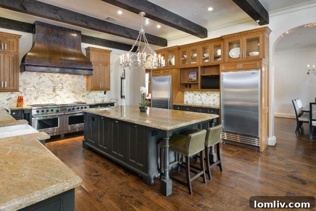 Serene view of a babbling brook flowing through the lush grounds of a Dallas luxury estate