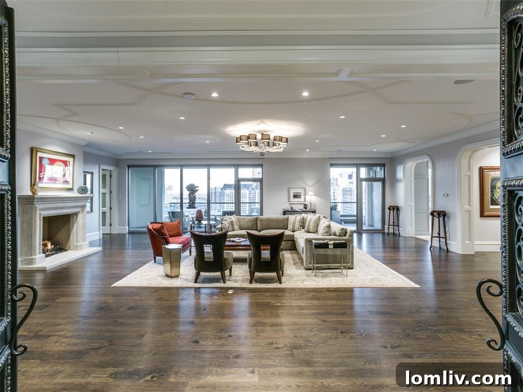 Stoneleigh Double Unit: A Symphony of Georgian Heritage and Modern Design 2 Dallas Luxury High-Rise Condo Interior Design