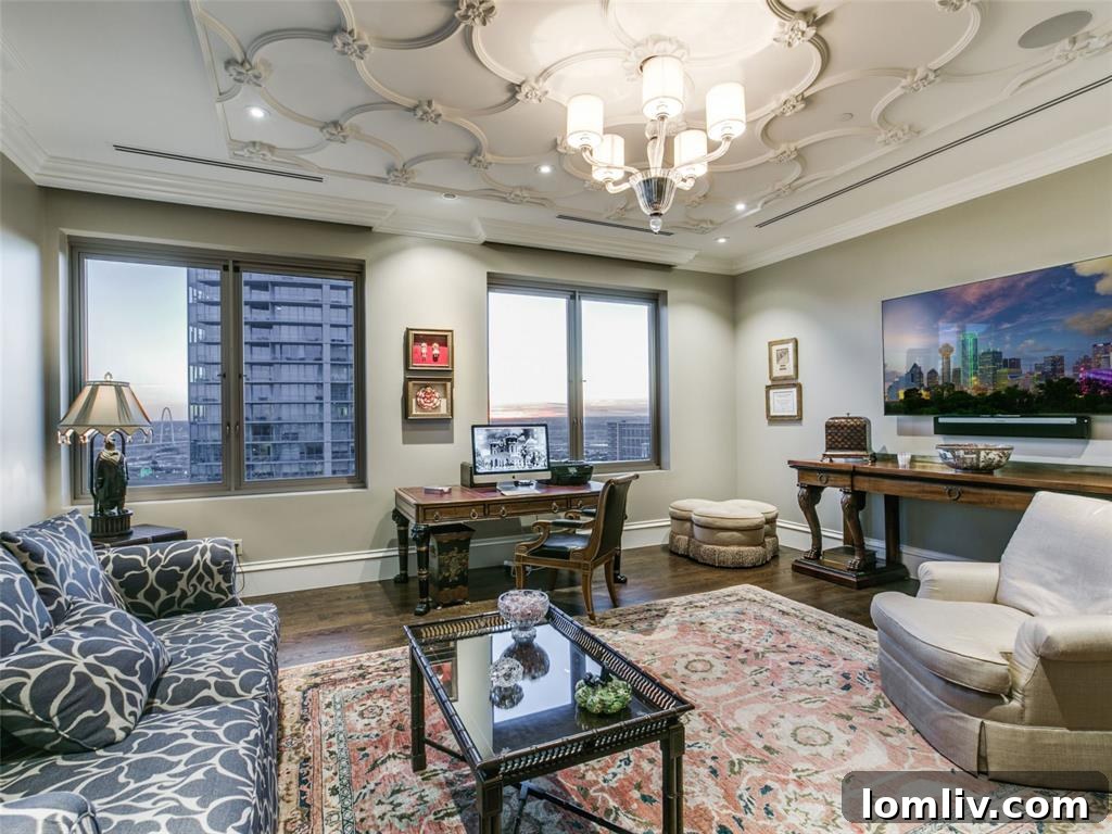 Stoneleigh Double Unit: A Symphony of Georgian Heritage and Modern Design 11 Private Study TV Room Stoneleigh Dallas